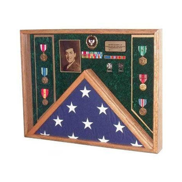 Deluxe Combo Awards Flag Display Case
