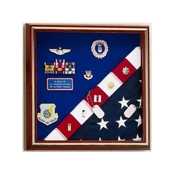 Flag Display Case - American Made, Flag Medals Box