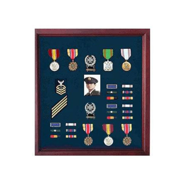Military Medal Case, Shadow Box Photo Holder, Military Medal