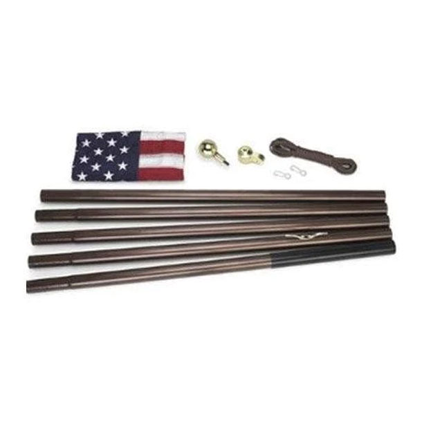 Residential Flagpole Kit With Flag - Bronze