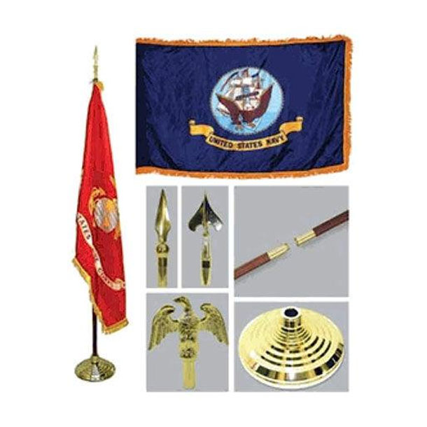 Navy 4ft X 6ft Flag, Telescoping Flagpole, Base, And Tassel