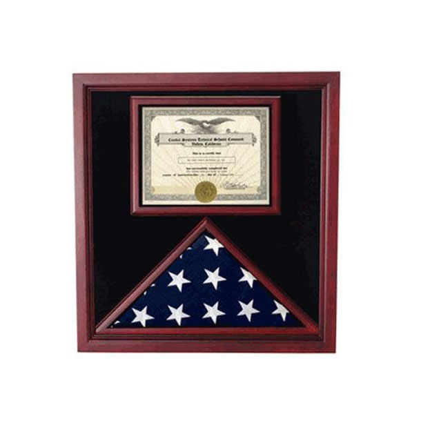 Flag And Certificate Case, Flag Display Cases With Certificate