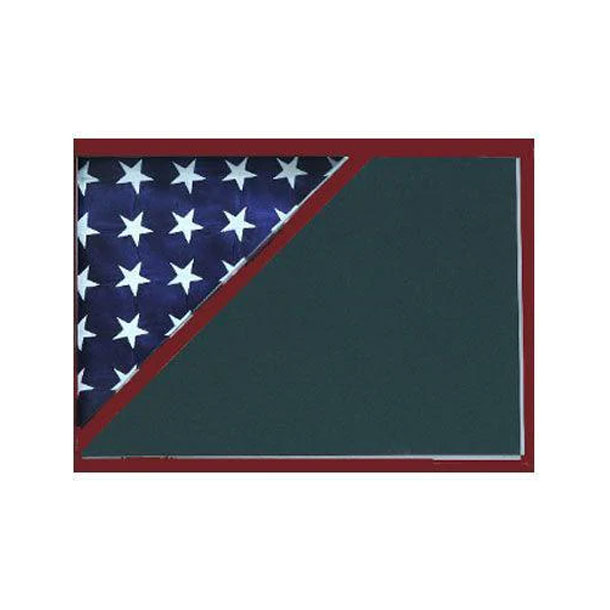 Cherry Shadow Box To Hold A 3x5 Flag With 8.5x11 Certificate